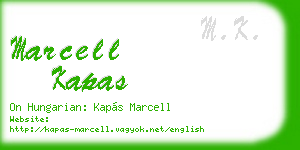marcell kapas business card